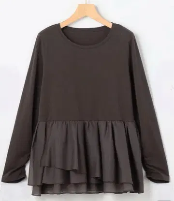 [쿠미쿄쿠] 오간자 콤비 롱T셔츠