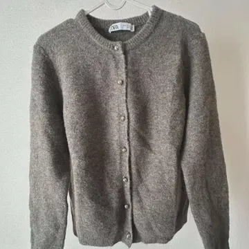 ZARA 그레이 버튼 가디건 XL