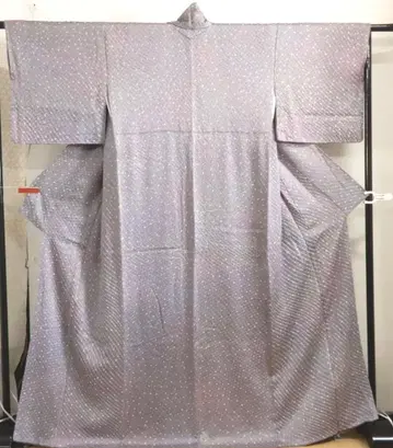 순수 실크 시츠케 미착용 본 쥐어짜기 염색 이중 기모노