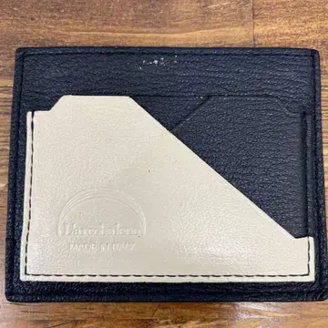 L'arcobaleno 가죽 카드 케이스 블랙/아이보리