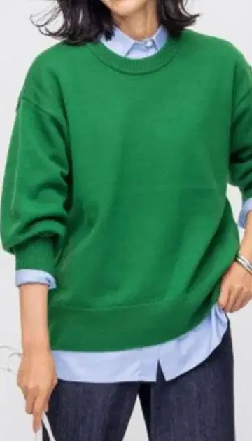 23구 그린 녹색 니트