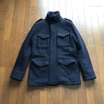 네이비 피 코트 4 포켓