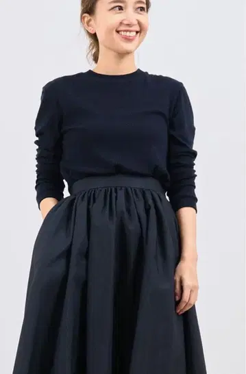 yori 캐시미어 실크 시어 테레 콜론 Tee 블랙 38