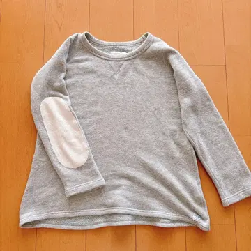 클립 탭 맨투맨 그레이 엘르 패치 일본제