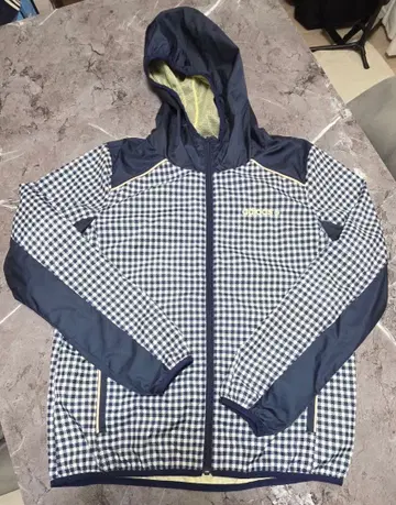 adidas 후드 부착 체크 자켓