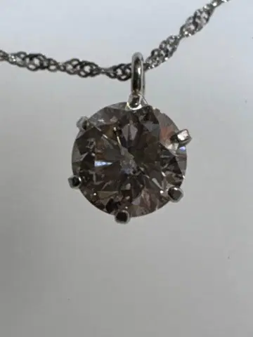 플라티나 다이아 목걸이 0.4ct 0.9그램 42cm 중고품