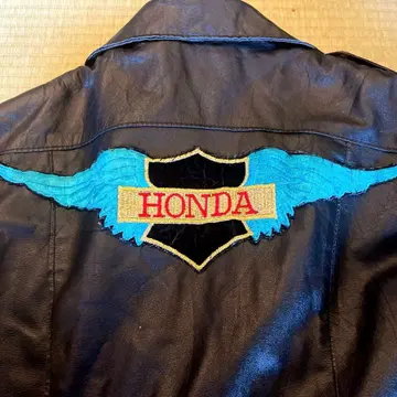 연대 미상 빈티지 더블 라이더스 천연 가죽 혼다 레더 재킷 가죽 점퍼
