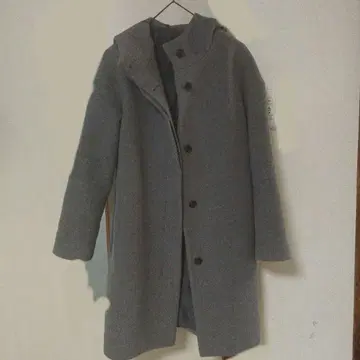 유니클로 울 롱 코트 S 그레이