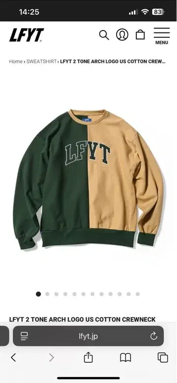 LFYT 2톤 아치 로고 크루넥