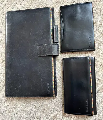 Paul Smith의 멀티 스트라이프 디자인 가죽 잡화 3세트