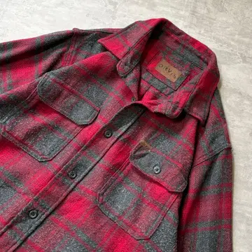 배색이 뛰어난 90s 빈티지 ORVIS 옴브레 체크 헤비 플란넬 셔츠