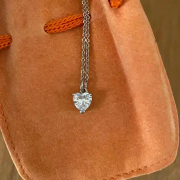 큐빅 지르코니아 하트 목걸이