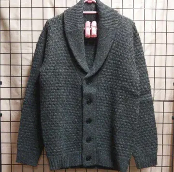 처분 가격 g-stage 울 100% 다크 그레이 가디건