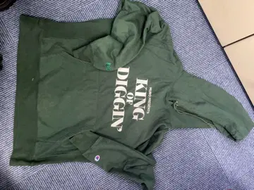 KING OF DIGGIN' 후드티 L 사이즈 다크 그린