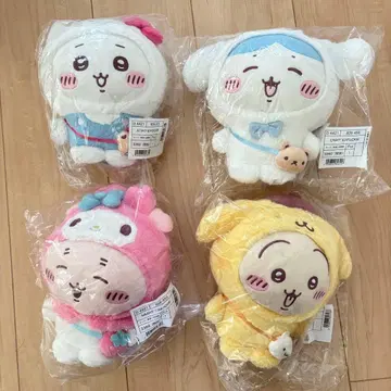 치이카와 x 산리오 봉제 인형 4개 세트