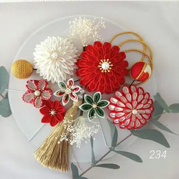 츠마미세공 머리 장식