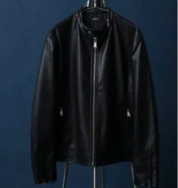 Lit up 남성용 싱글 라이더 합성 피혁 블랙