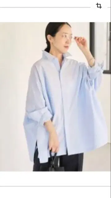 플라주 판초 셔츠 블루 프리 사이즈 베이크루즈 코튼