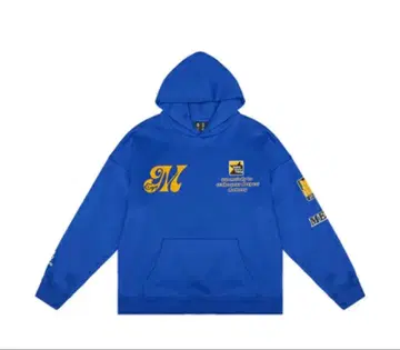 MEDM 파란색 후드티 로고 포함