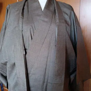 본고장 오시마 명주 남성용 앙상블 브라운 순수 실크