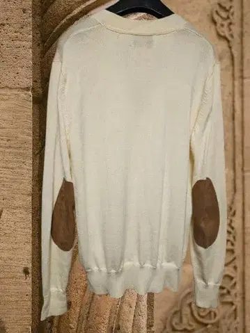 LAD by Denylee V넥 가디건 S 이소재 엘보 패치