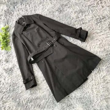 BUONA GIORNATA [M] 블랙 트렌치코트 더블 벨트 스테디셀러