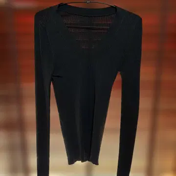 새상품급 loungedress 블랙 니트 리브 스웨터