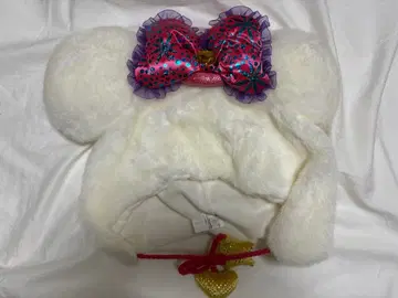 미키 모양 귀 달린 화이트 팬캡