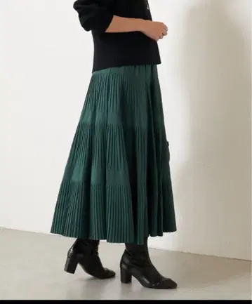 비어즐리 플리츠 캉캉 스커트 화이트