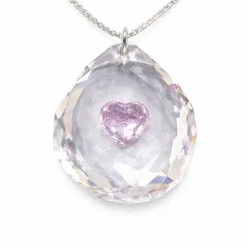 스와로브스키 Neon Pink Heart 펜던트 새상품급