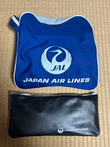 JAL 파랑 숄더백 슬리퍼 안대 트래블 세트