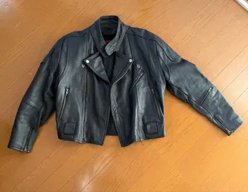 PLICANA 블랙 가죽 라이더 자켓 M