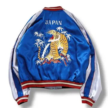 TAILOR 동양 스카잔 리버서블 호랑이 용 블루 그레이 XL 사이즈