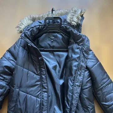 블랙 다운 자켓 퍼 포함