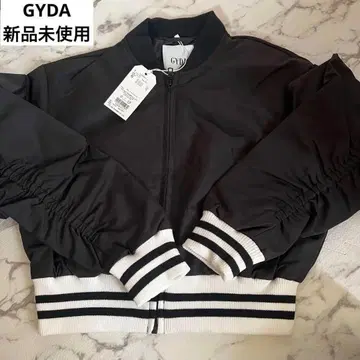 [ 새상품 ] 제이다 GYDA 리브 라인 숏 블루종 블랙