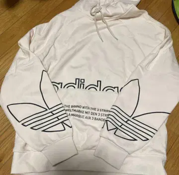 아디다스 adidas 화이트 후드티 빅 로고