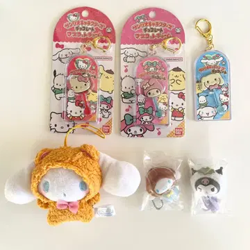 [ 묶음 판매 ] 산리오 치비토모 화과자 초콜릿 마스코트 참