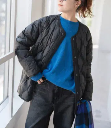 [ 새상품 ] TAION / 타이온 *Spick 별주 퀼팅 블루종