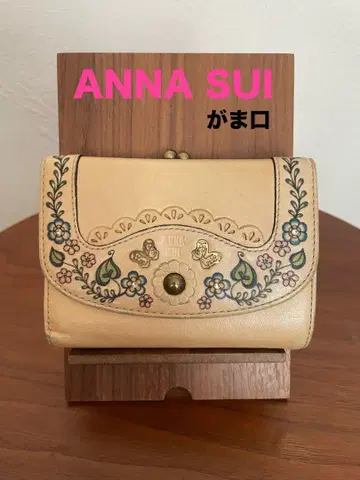 ANNA SUI 꽃과 나비 자수 접이식 지갑