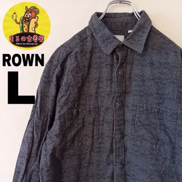 USA 구제 의류 ROWN 플란넬 셔츠 L 그레이