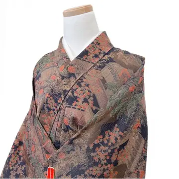 코몬 미착용 정원 소나무 무늬 소나무 단풍 국화 풍경 기모노 071t