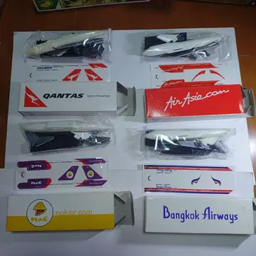 항공사 모형 비행기 4기 세트 미니 프라모델