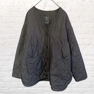 12539 더블 클로젯 퀼팅 자켓 블랙 충전솜 블루종