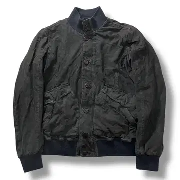 이탈리아 유로 구제 의류 스웨이드 천연 가죽 발스타 자켓 페이드 블랙