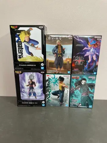 애니메이션 캐릭터 피규어 6체 세트