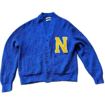 [ Jaded London ] 파랑 레터드 니트 가디건