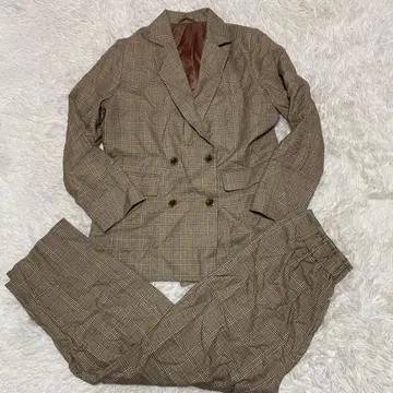 GU 셋업 글렌체크 브라운