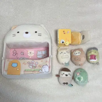 스밋코구라시 고양이의 집 봉제 인형 5개 미니 하우스 의자