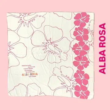희귀! 초레어! ALBA ROSA 플라워 프린트 스카프 파레오