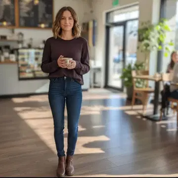 수입 브라운 니트 뒷 리본 포함